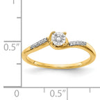 14k Diamond Bypass Ring