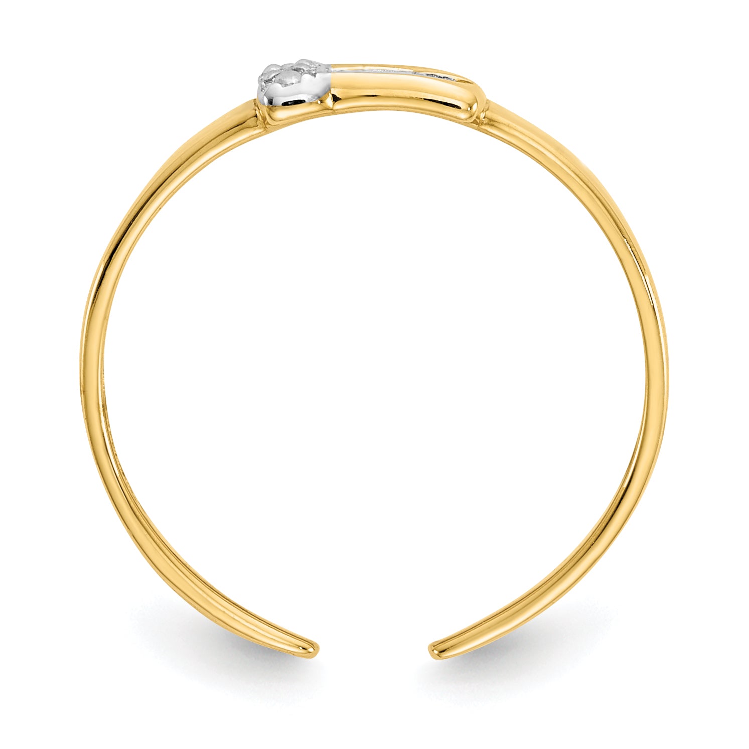 14k .01ct Diamond Buckle Toe Ring Secondary image