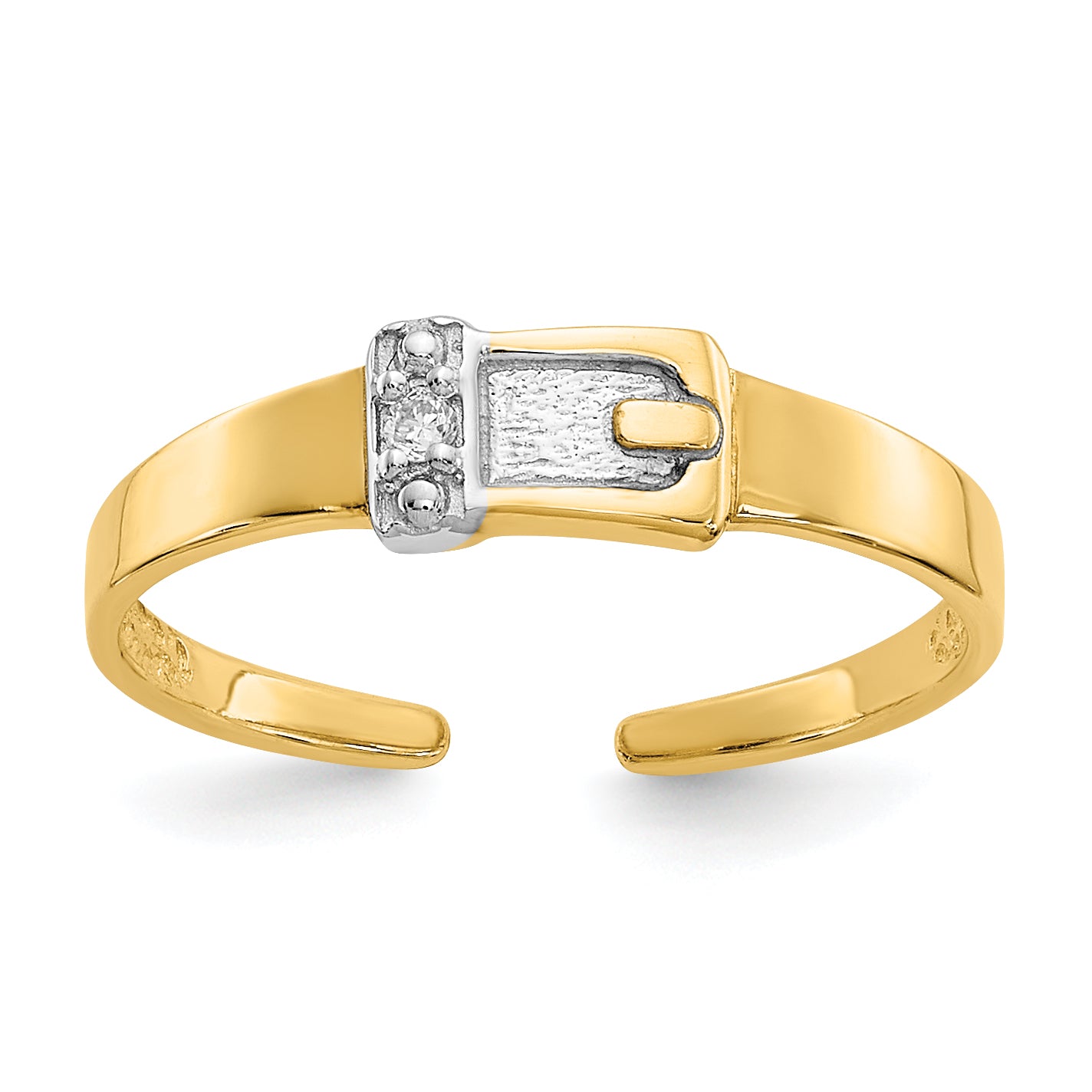 14k .01ct Diamond Buckle Toe Ring Main image