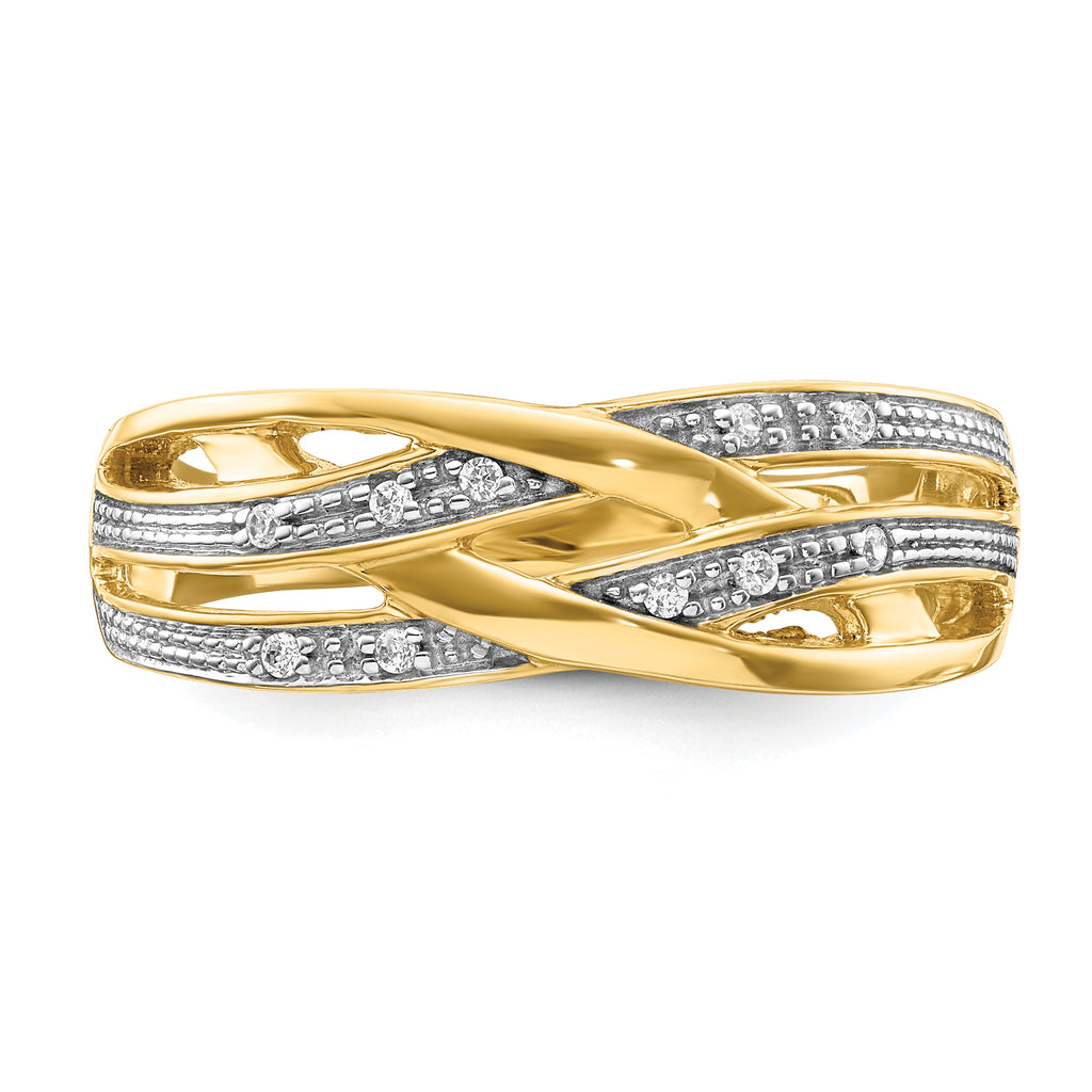 14k Rhodium Diamond Ring