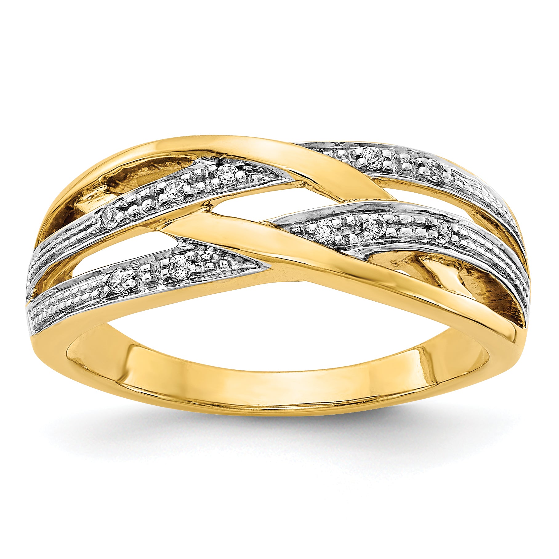 14k Rhodium Diamond Ring Main image