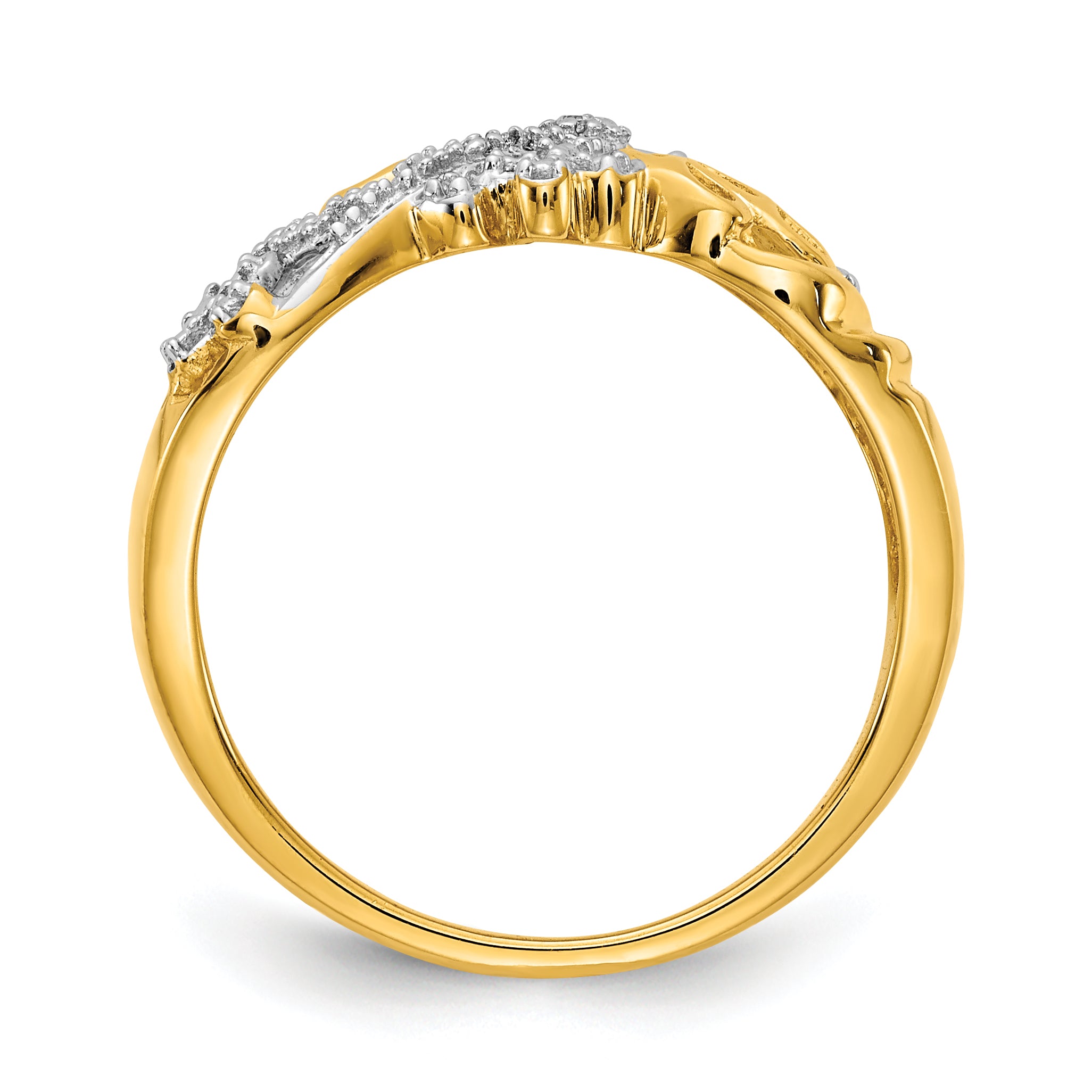 14k Rhodium Diamond Dragonfly Ring Secondary image