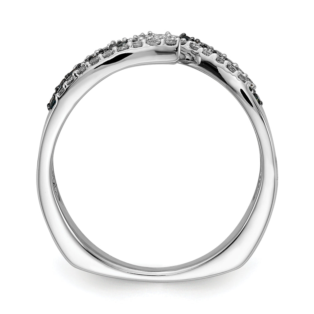 14k White Gold Blue/White Fancy Diamond Ring
