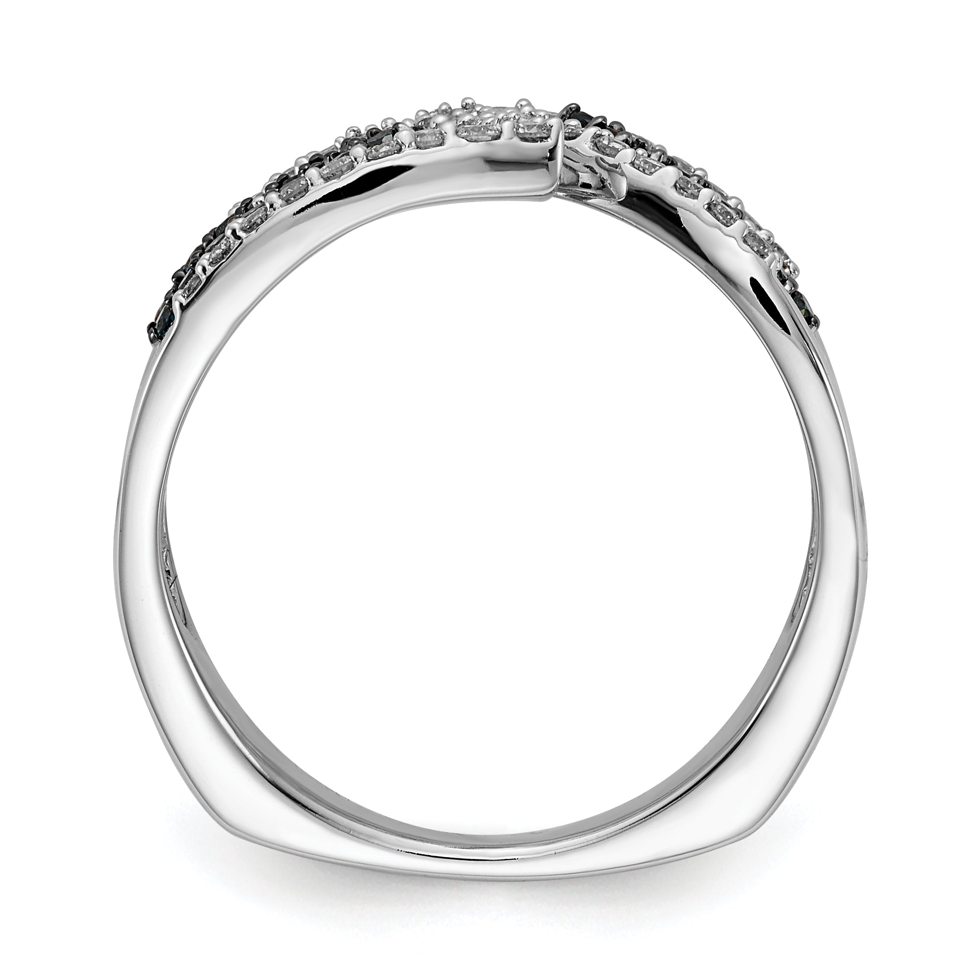 14k White Gold Blue/White Fancy Diamond Ring