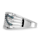 14k White Gold Blue/White Fancy Diamond Ring