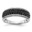 14k White Gold White and Black Diamond Band Ring