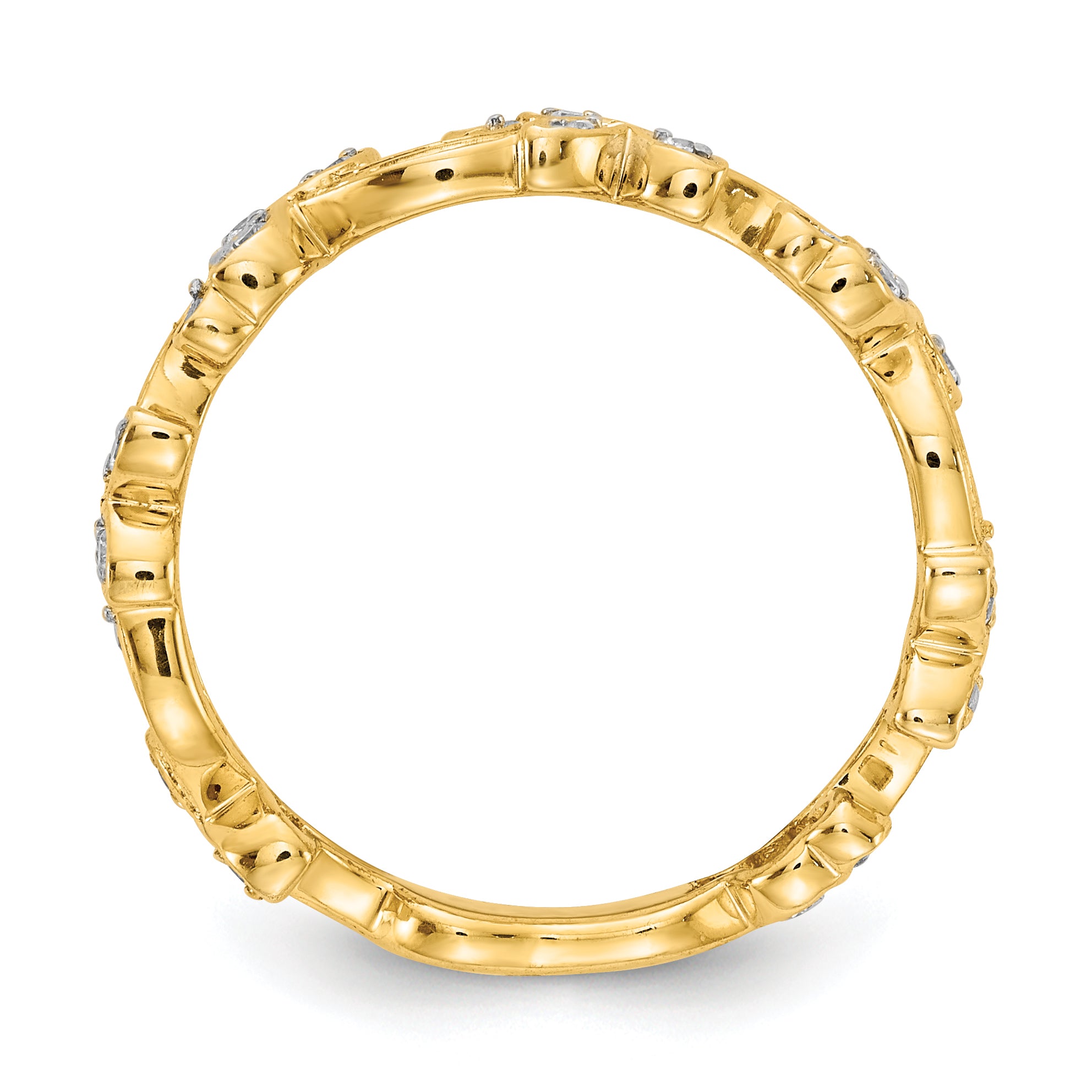 14k Diamond Floral Band Secondary image