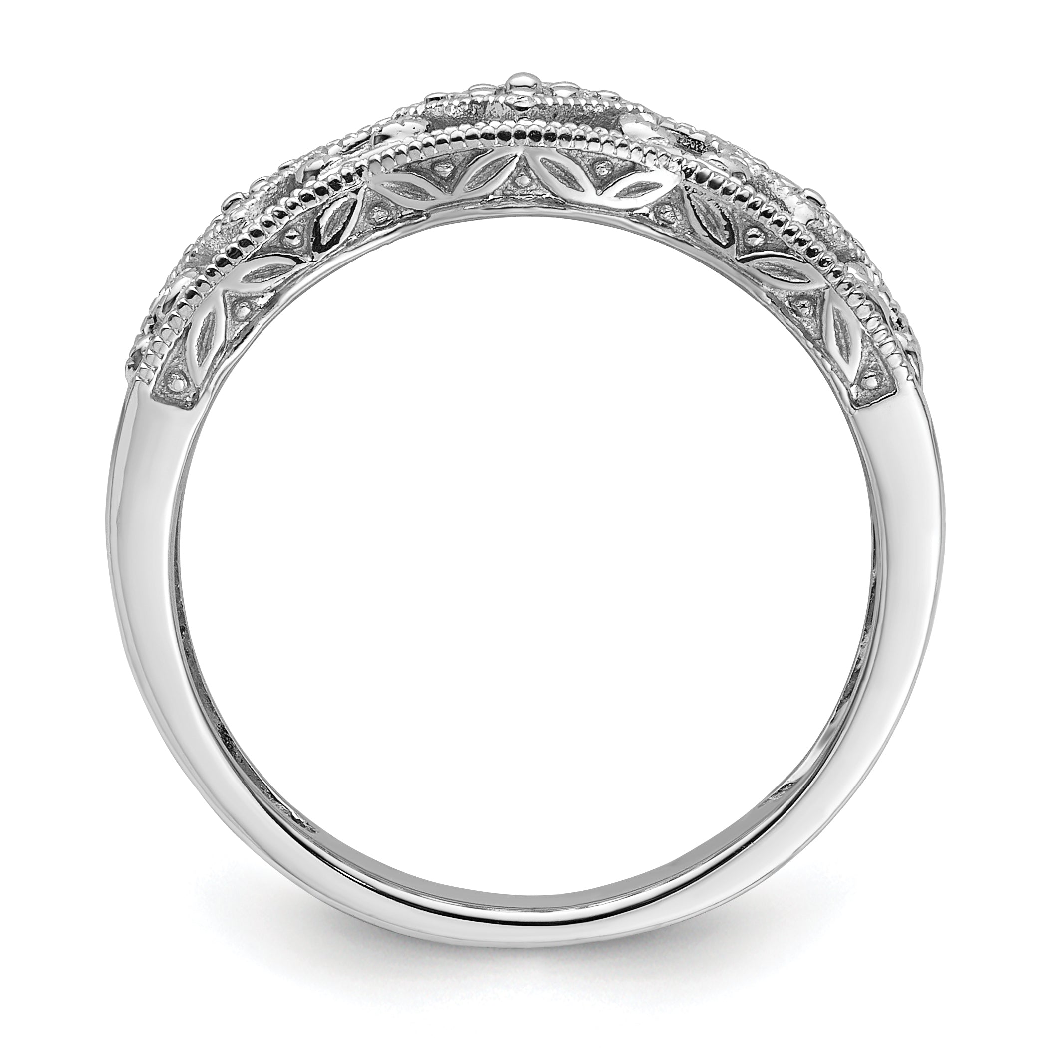 14k White Gold Diamond Vintage Ring Secondary image