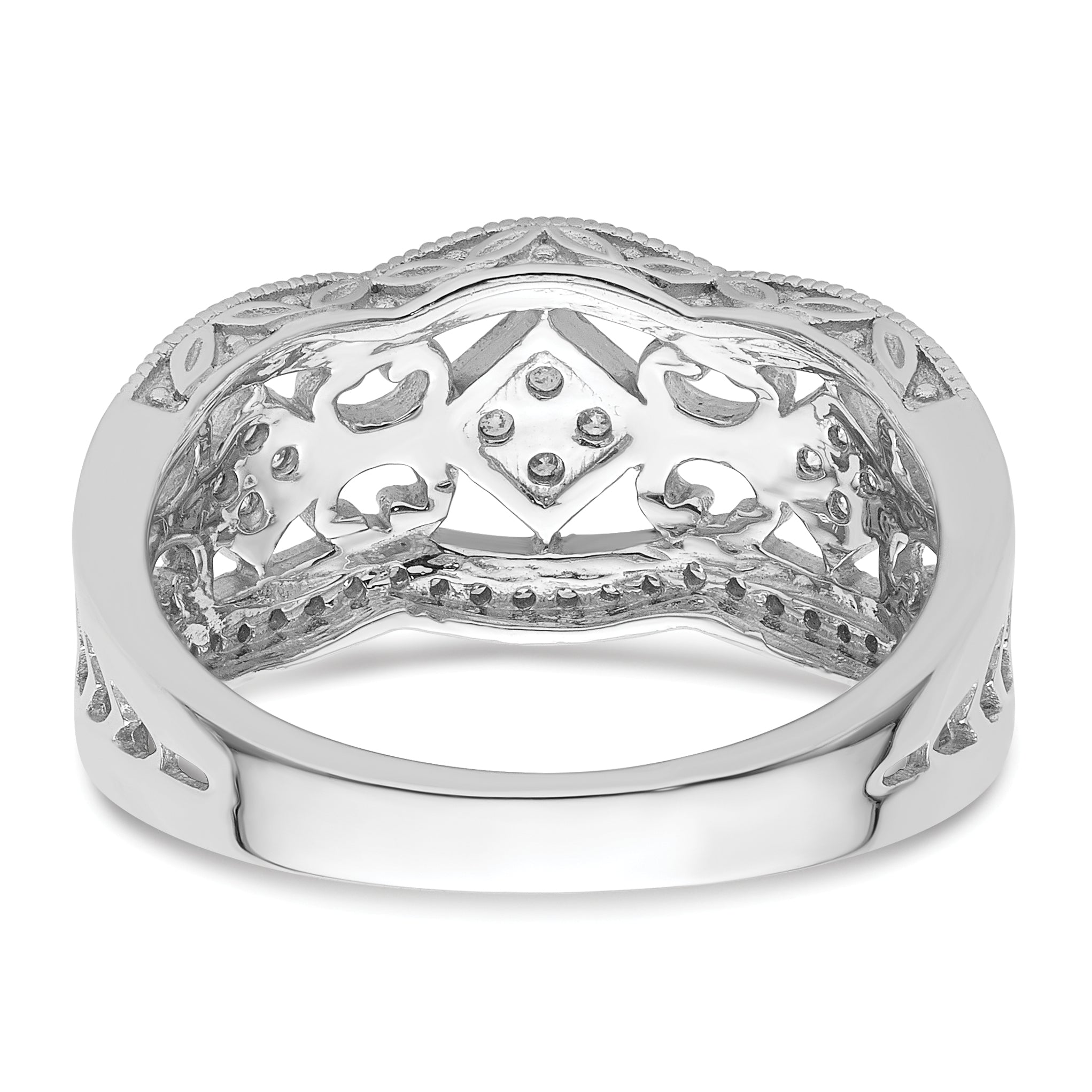 14k White Gold Diamond Vintage Ring