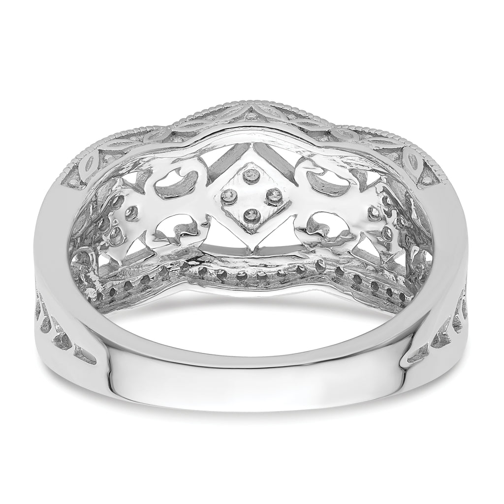 14k White Gold Diamond Vintage Ring