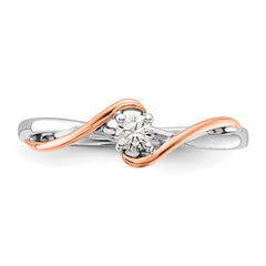 14K Two-Tone First Promise Lab Grown Diamond VS/SI GH, Promise Ring