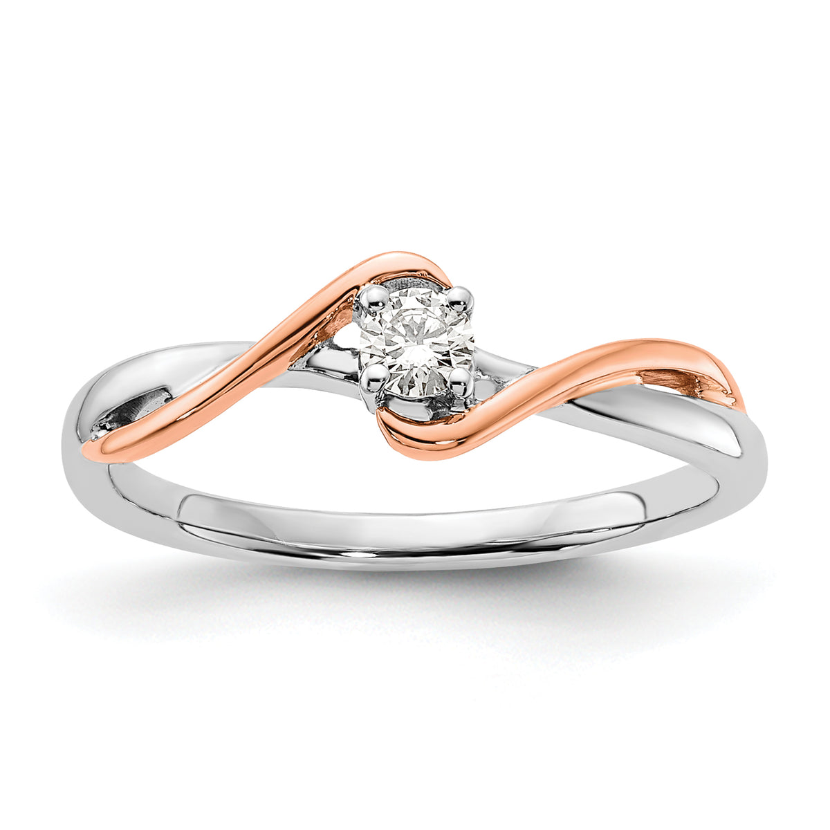 14K Two-Tone First Promise Lab Grown Diamond VS/SI GH, Promise Ring