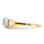 14k WithRhodium Diamond MOM Ring
