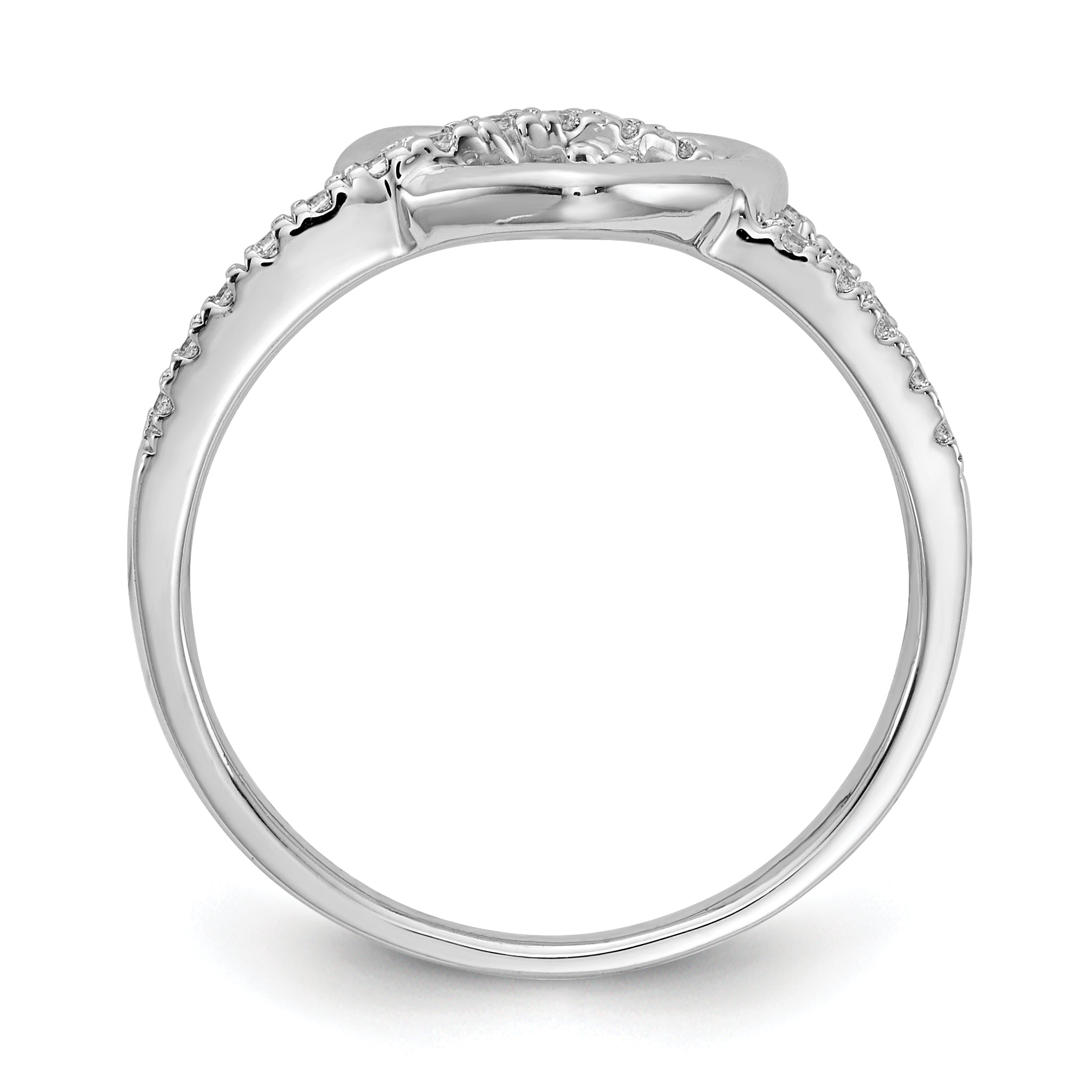 14k White Gold Diamond Heart Ring Secondary image