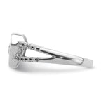 14k White Gold Diamond Heart Ring