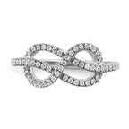 14k White Gold Diamond Celtic Knot Ring