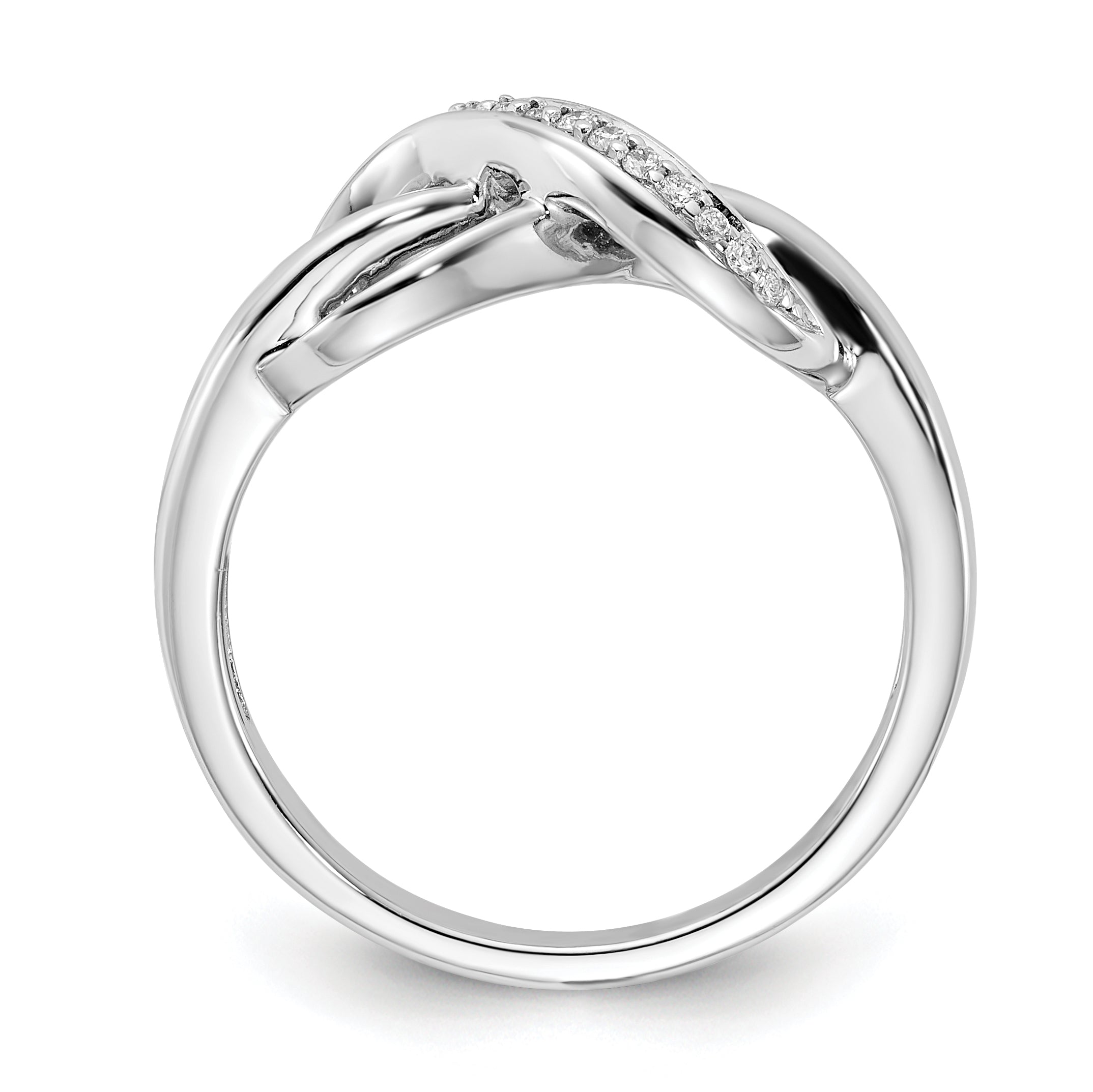 14k White Gold Diamond Infinity Ring Secondary image