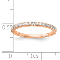 14K Rose Gold Lab Grown Diamond VS/SI DEF  1/4ct Wedding Band
