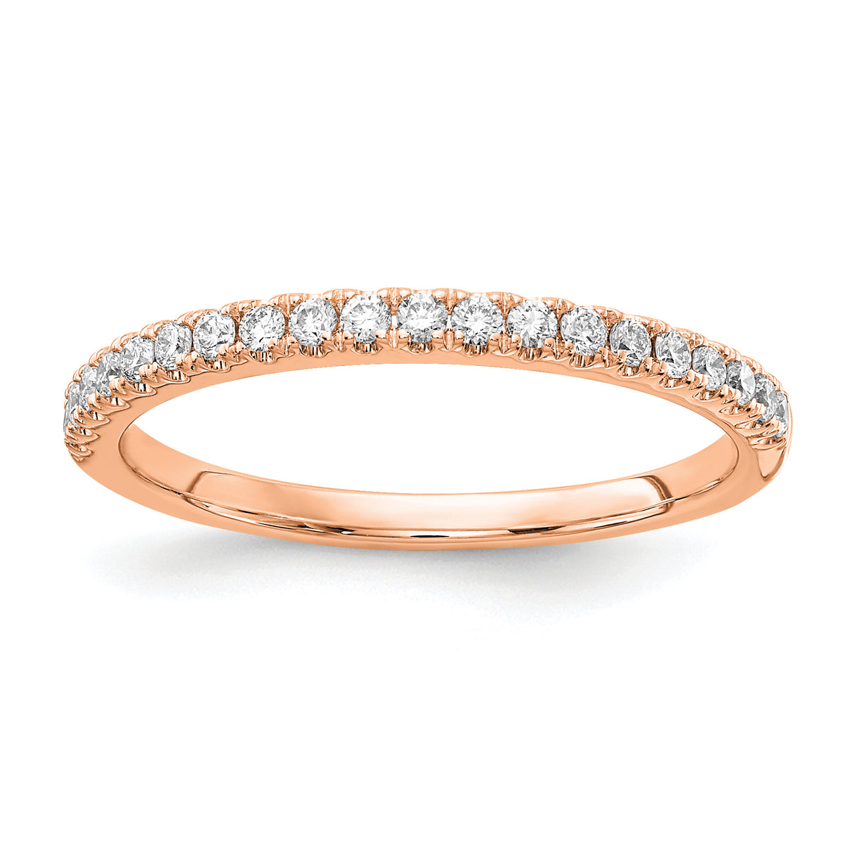 14K Rose Gold Lab Grown Diamond VS/SI DEF  1/4ct Wedding Band