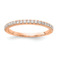14K Rose Gold Lab Grown Diamond VS/SI DEF  1/4ct Wedding Band