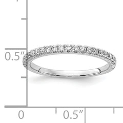 14K White Gold Lab Grown Diamond VS/SI DEF  1/4ct Wedding Band