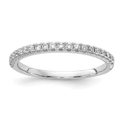 14K White Gold Lab Grown Diamond VS/SI DEF  1/4ct Wedding Band