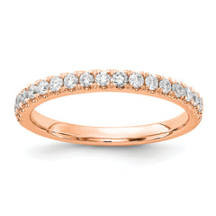 14K Rose Gold Lab Grown Diamond VS/SI DEF  1/3ct Wedding Band