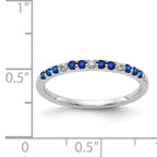 14k White Gold Diamond and Sapphire Band