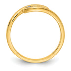 14k Sapphire and Diamond 3-stone Ring