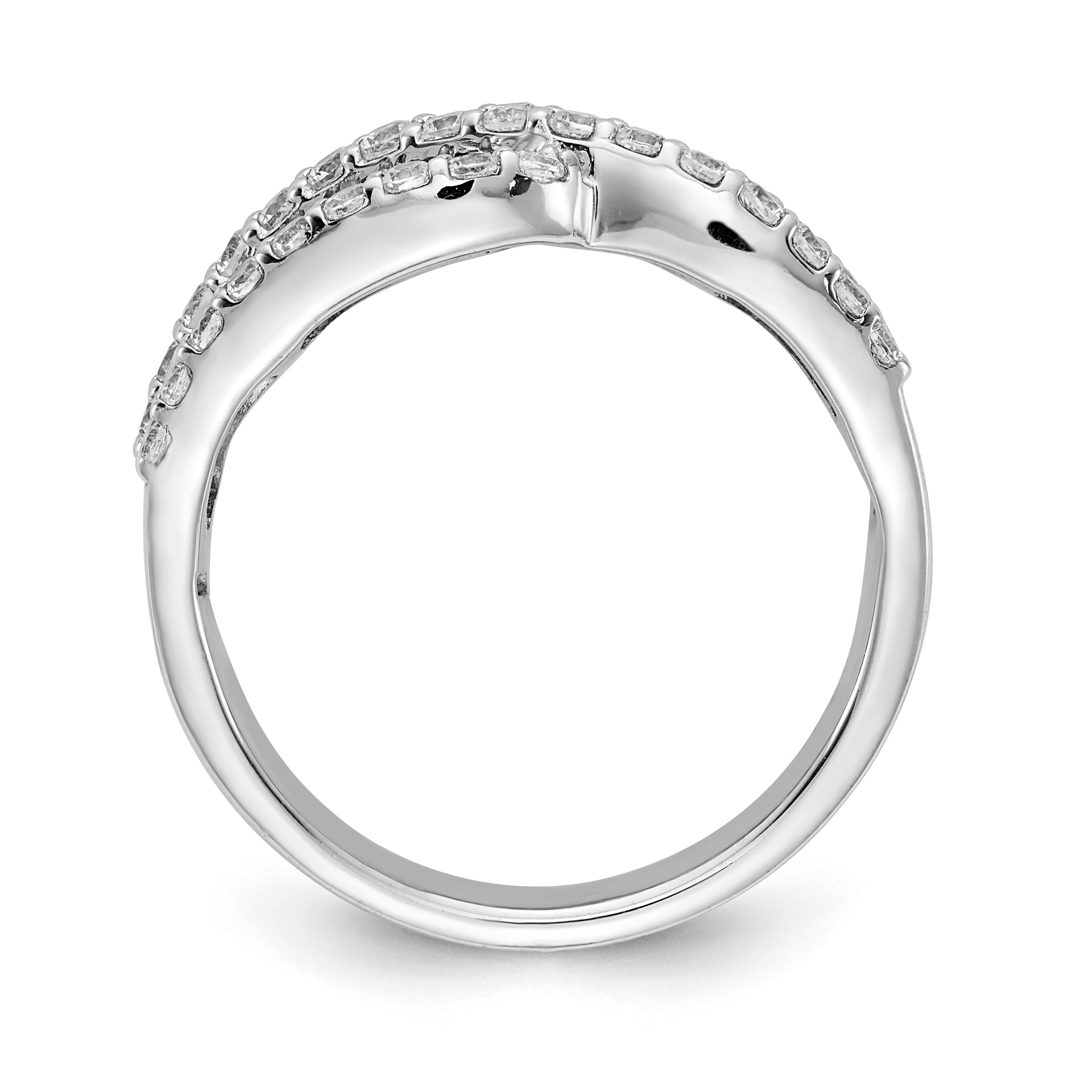 14k White Gold Emerald Diamond Ring Secondary image