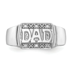 14k White Gold AA Diamond men's ring