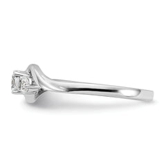 14K White Gold Lab Grown Diamond VS/SI GH, Petite Engagement Ring
