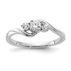 14K White Gold Lab Grown Diamond VS/SI GH, Petite Engagement Ring