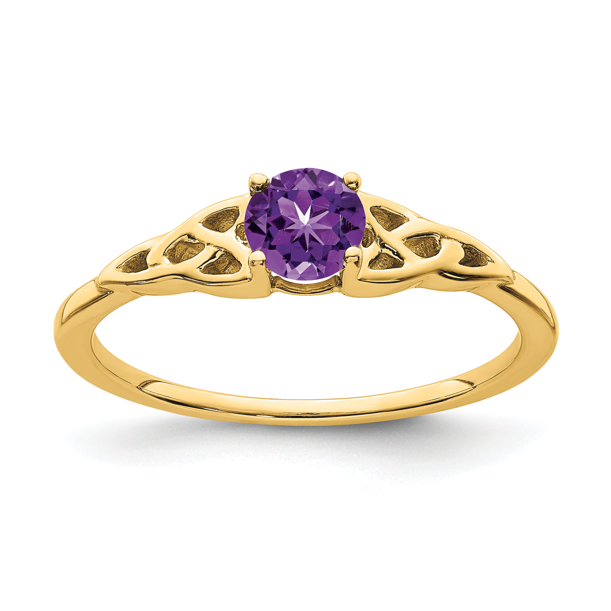 10k Amethyst Celtic Knot Ring