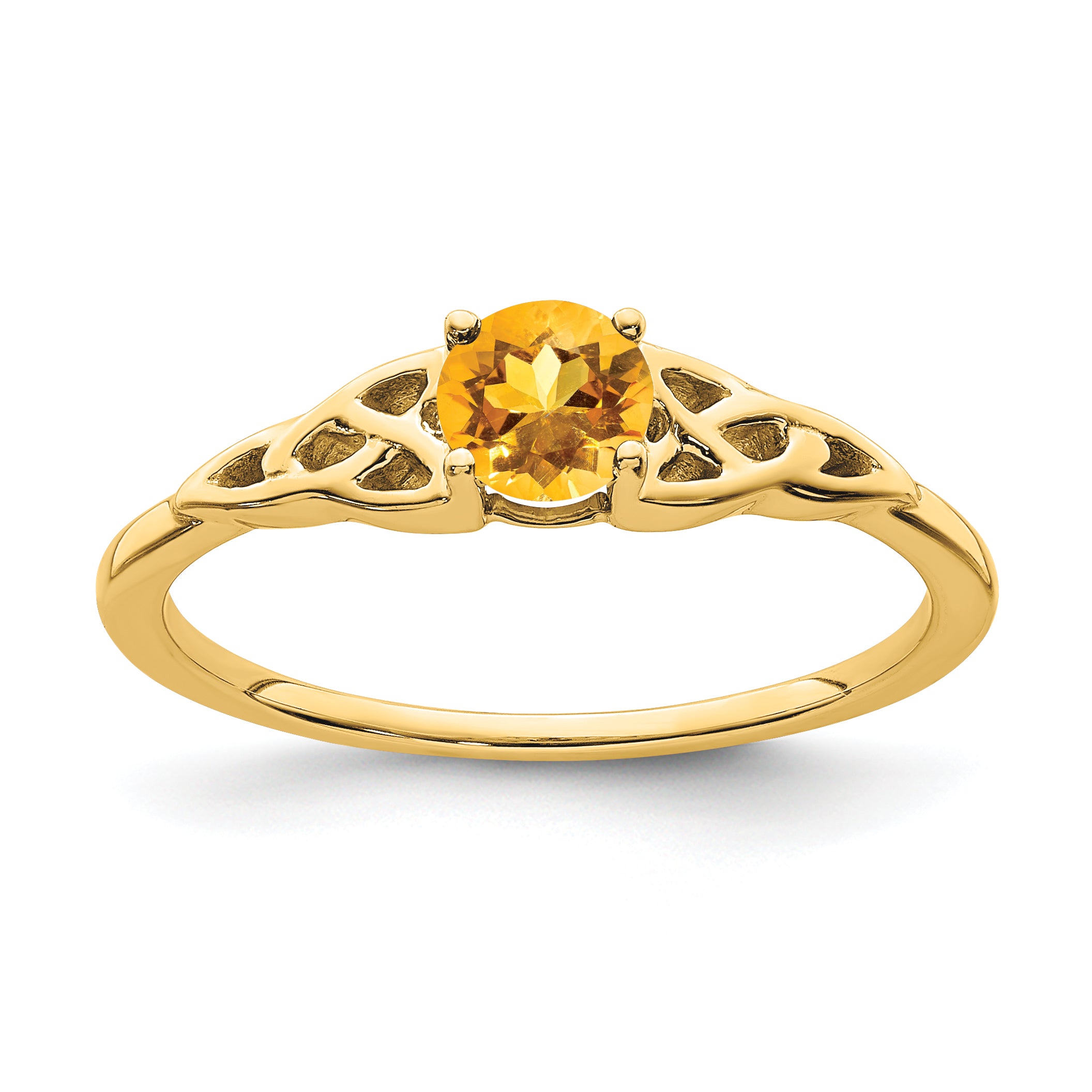 10k Citrine Celtic Knot Ring