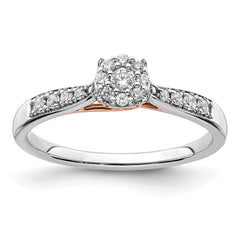 14K Two-tone Lab Grown Diamond VS/SI GH, Heart Promise Ring