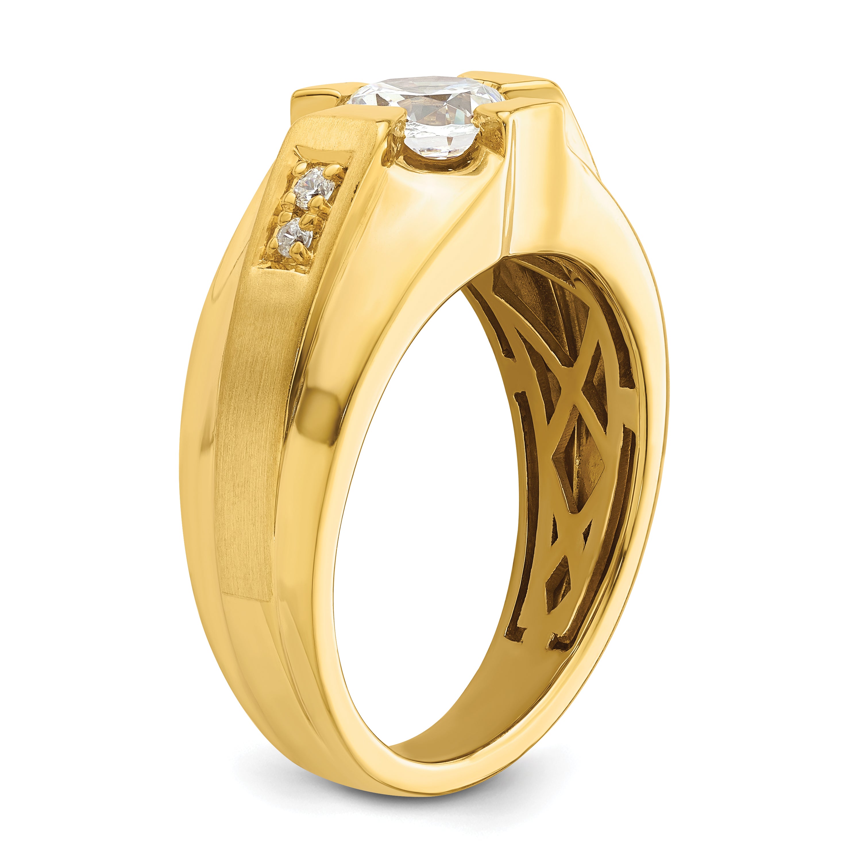 14K Certified Lab Grown Diamond Complete Men's Ring