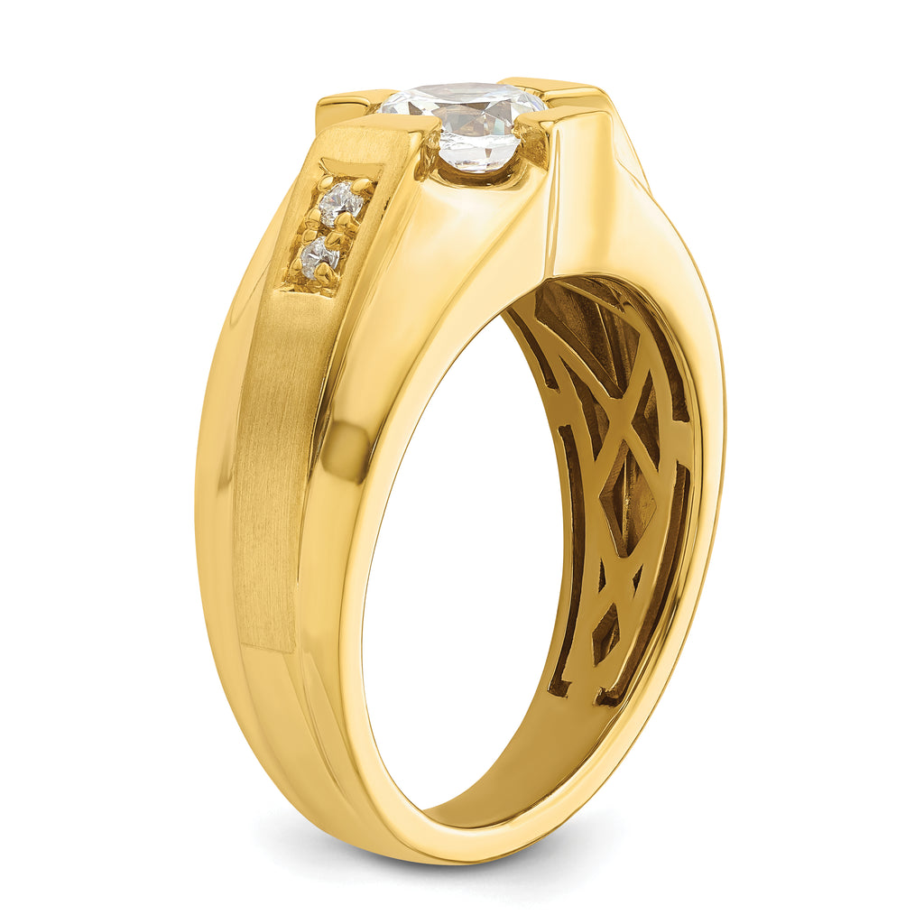 14K Certified Lab Grown Diamond Complete Men's Ring