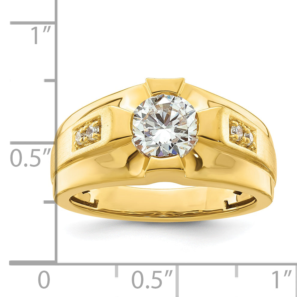 14K Certified Lab Grown Diamond Complete Men's Ring