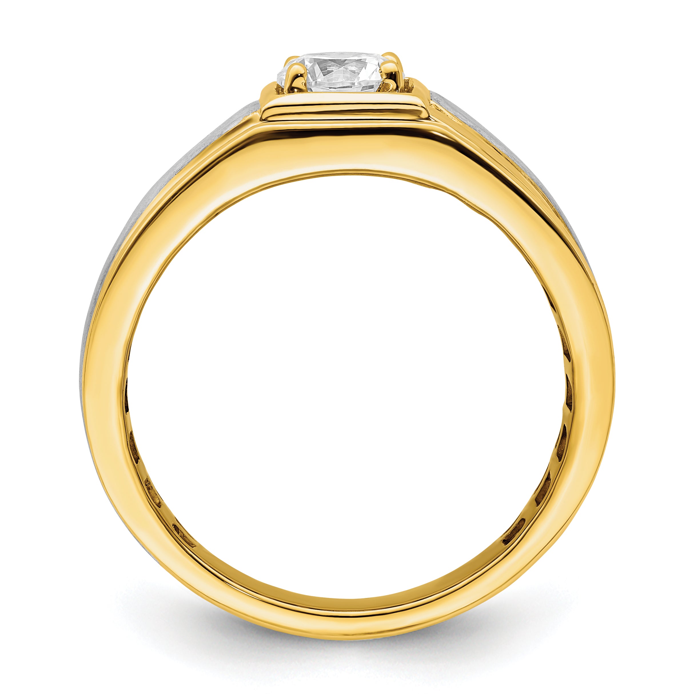14K Two-Tone Lab Grown Diamond VS/SI GH, Men's Ring - 10