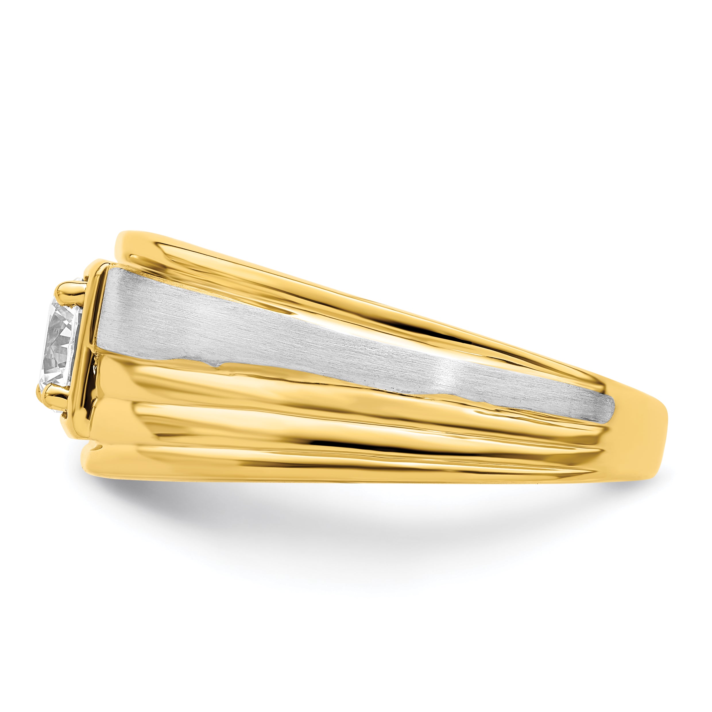 14K Two-Tone Lab Grown Diamond VS/SI GH, Men's Ring - 10