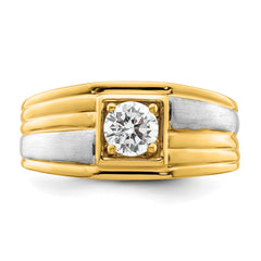 14K Two-Tone Lab Grown Diamond VS/SI GH, Men's Ring - 10