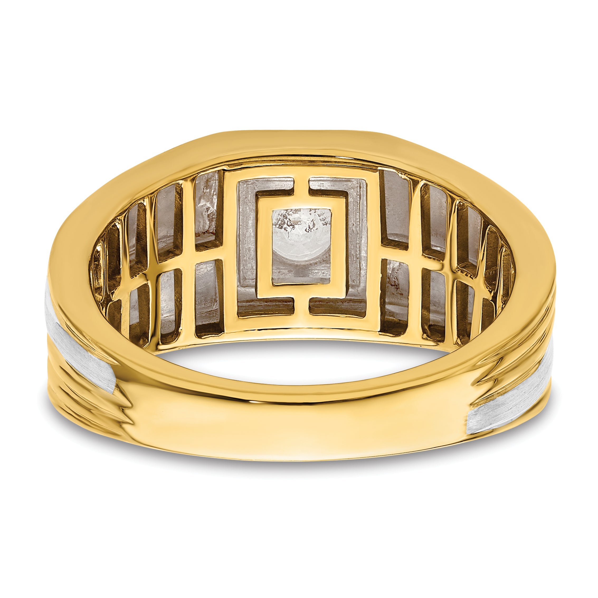 14K Two-Tone Lab Grown Diamond VS/SI GH, Men's Ring - 10