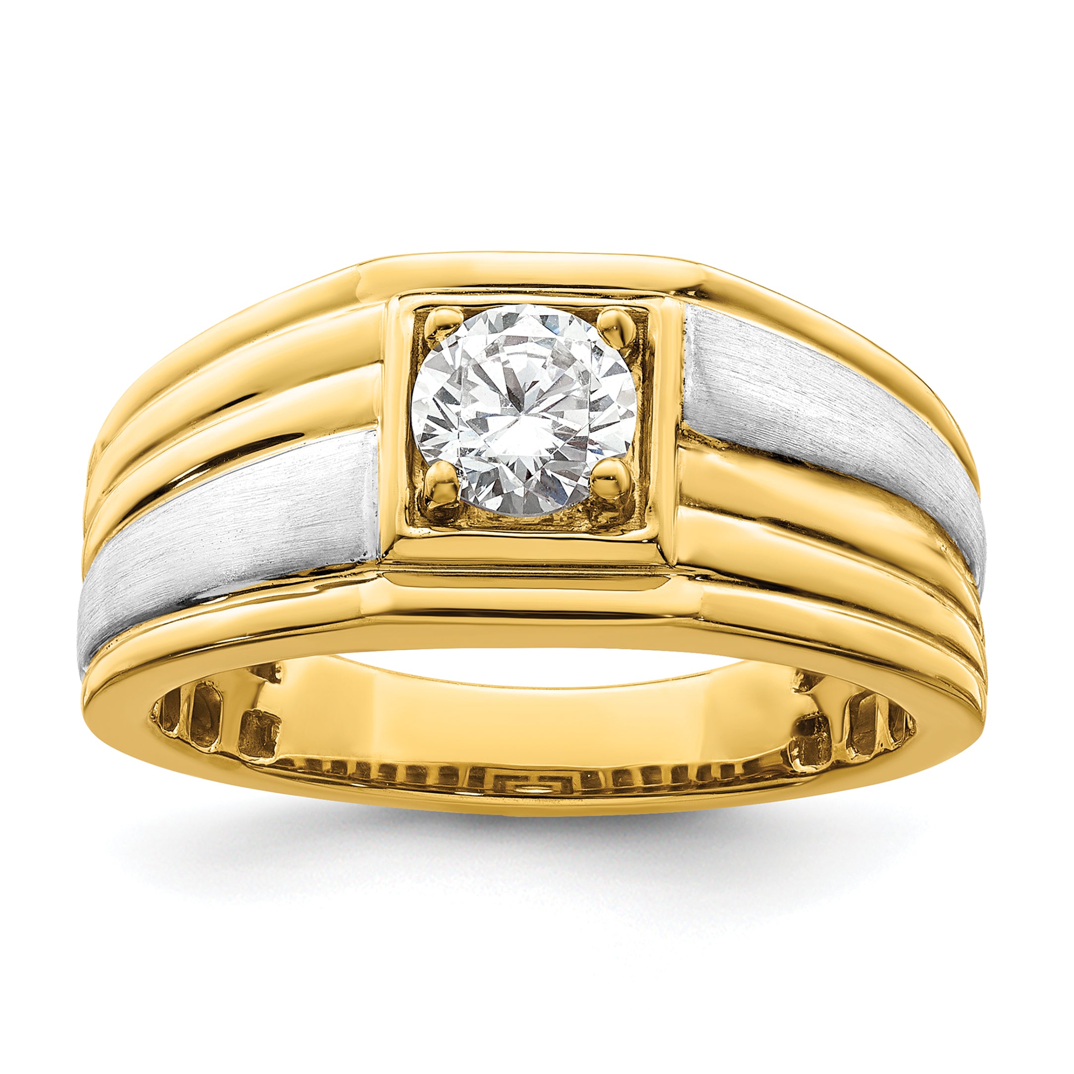 14K Two-Tone Lab Grown Diamond VS/SI GH, Men's Ring