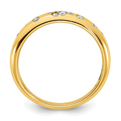 14K Polished Diamond Sprinkle Ring