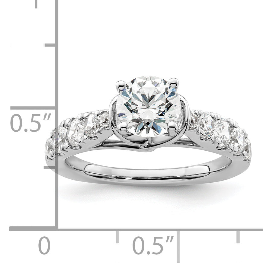 14K White Gold Lab Grown Diamond VS/SI GH, Semi-mount Engagement Rin