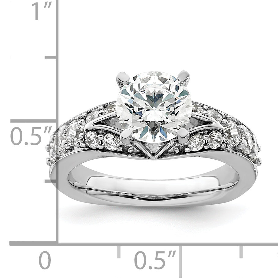 14K White Gold Lab Grown Diamond VS/SI GH, Semi-mount Engagement Rin