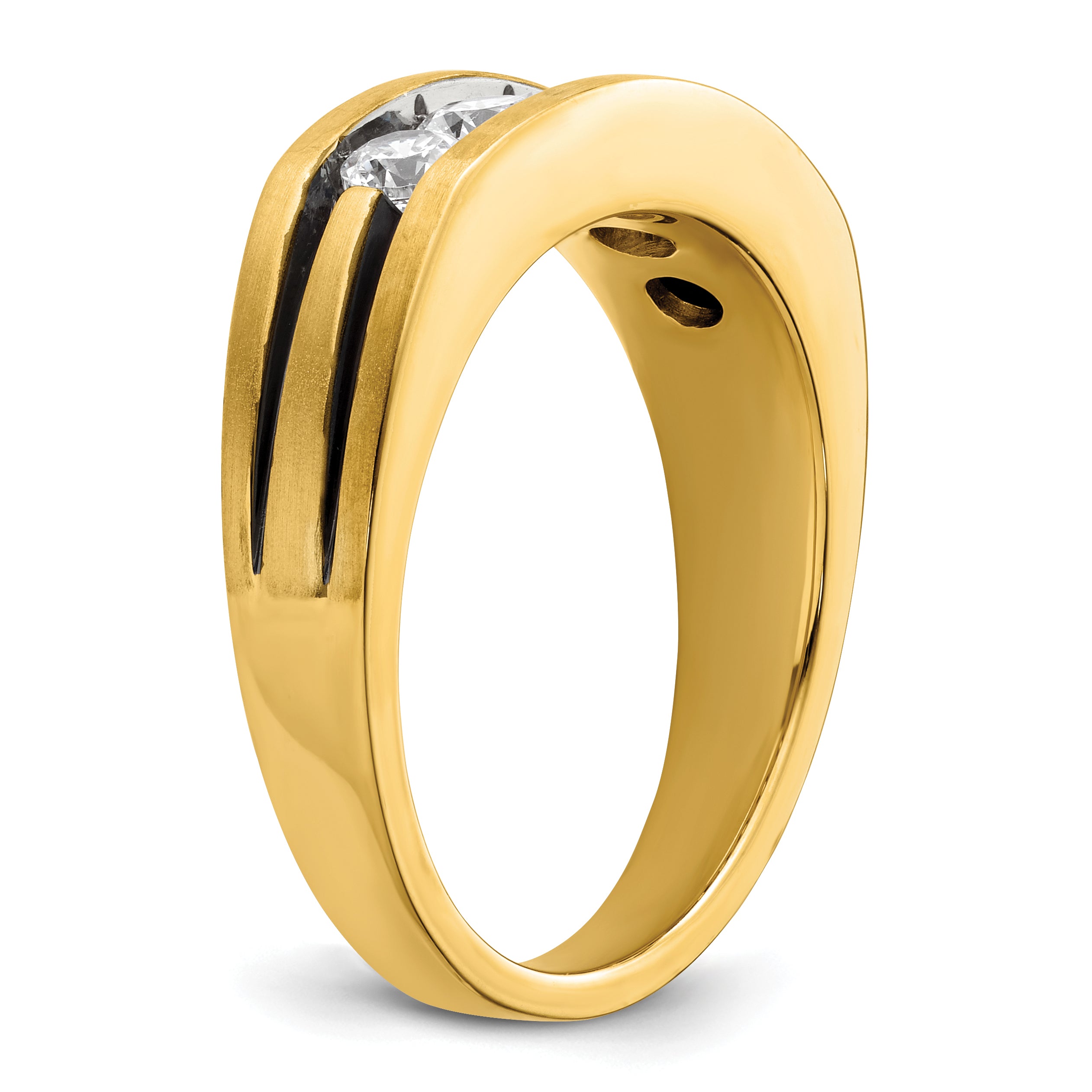 14K Lab Grown Diamond VS/SI GH, Black Rhodium Men's Ring - 10