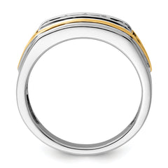 14K Two-Tone Lab Grown Diamond VS/SI GH, Men's Ring - 10