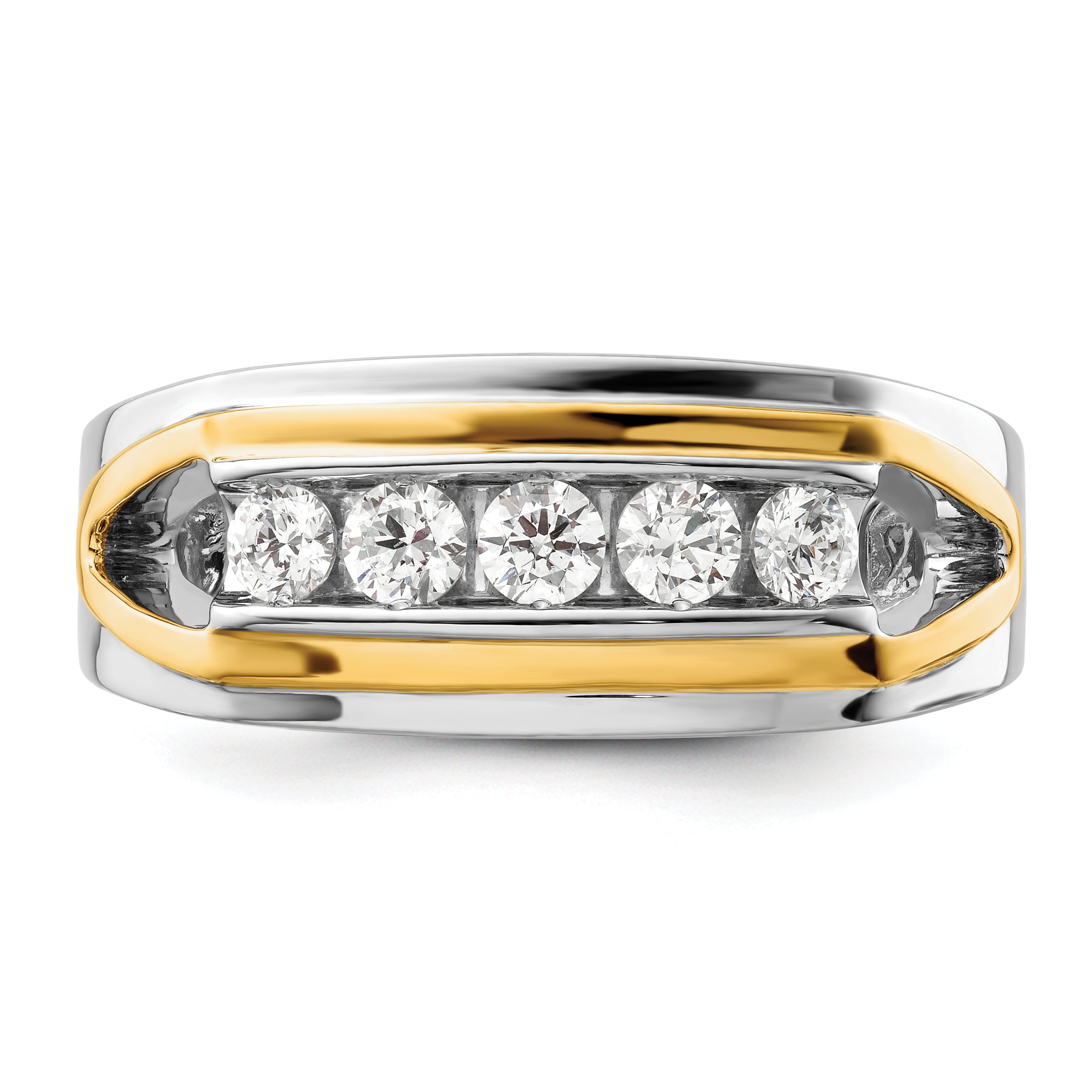 14K Two-Tone Lab Grown Diamond VS/SI GH, Men's Ring - 10